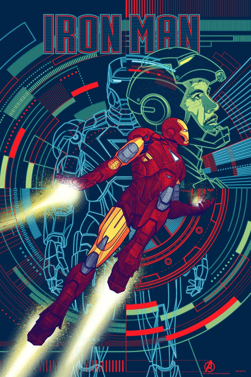 Marvel Iron Man Original Movie Poster Glossy Iron Man Posters USA FIL285 
