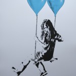 jps Girl On A Swing With Balloons blue