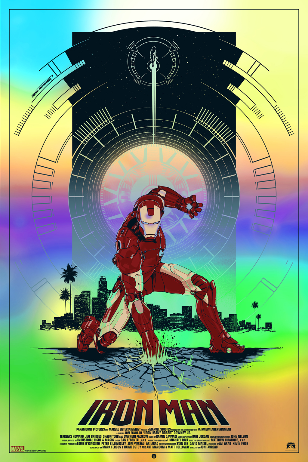 "Iron Man" by Matt Ferguson.  24" x 36" Screenprint w/GID.  Ed of 150 N.  $100 (Foil)