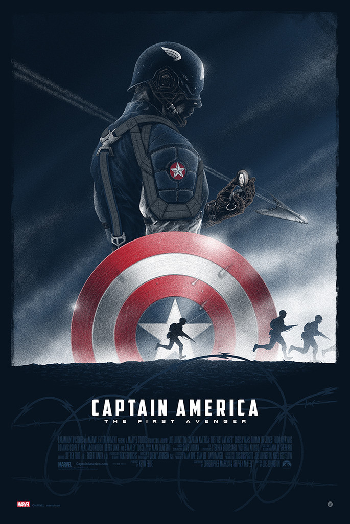 STICKER AUTOCOLLANT POSTER A4 COMICS MARVEL CAPTAIN AMERICA.THE FIRST AVENGER N6 