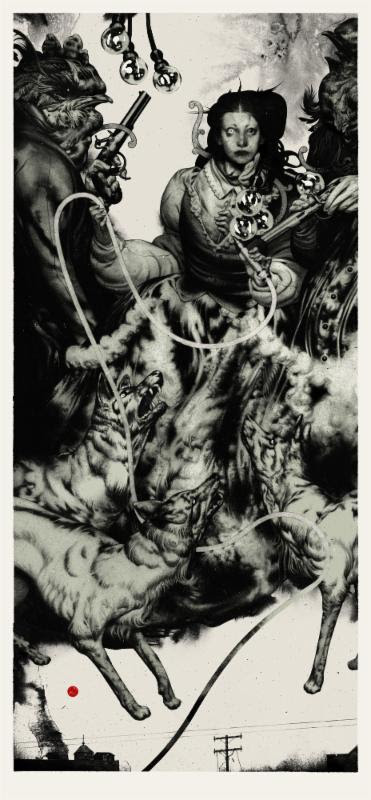 "Den" by Joao Ruas.  16.5" × 36" 5-color Screenprint.  Ed of 200 S/N.  $100