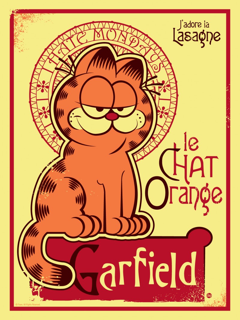 "Le Chat Orange" by Dave Perillo.  18" x 24" Screenprint.  Ed of 100 N.  $40