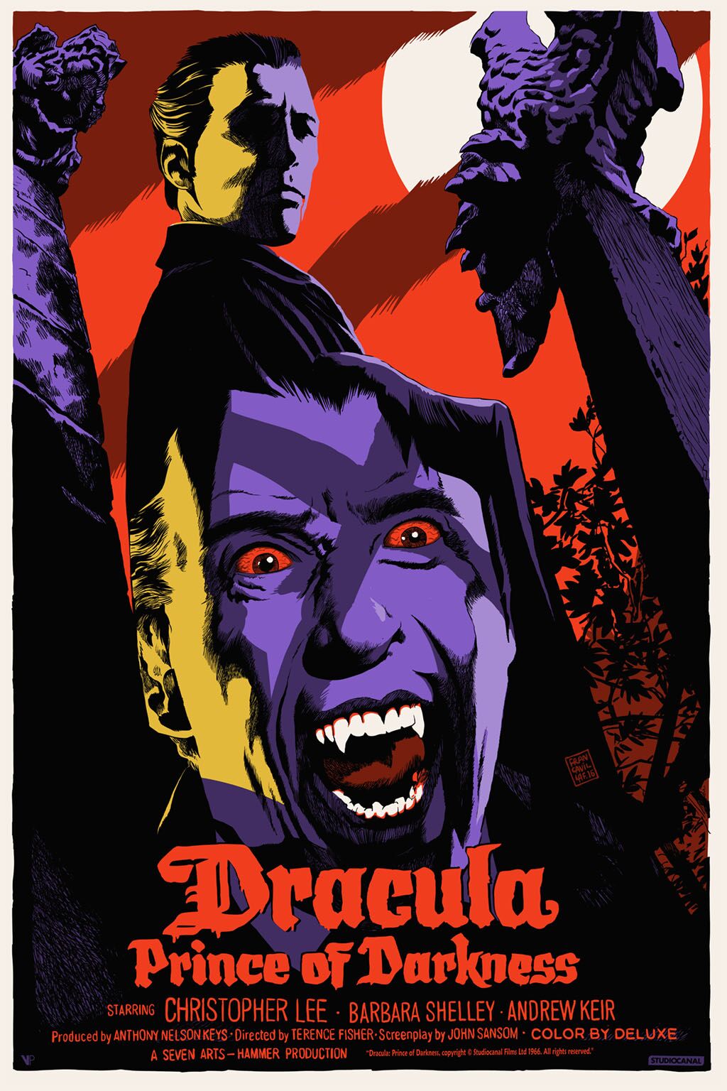  "Dracula: Prince Of Darkness" by Francesco Francavilla.  24" x 36" 7-color Screenprint.  Ed of 120. £40 ($58)