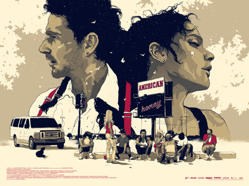 American Honey by Simon Prades. 24"x18" screen print. Hand numbered. Edition of 150. Printed by D&L Screenprinting. $40