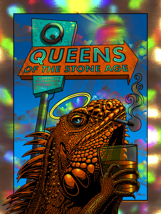 “Queens of the Stone Age – Portland, OR 2014” by Justin Hampton ... Queens Of The Stone Age Poster 2014